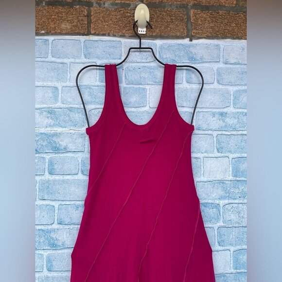 JEAN PAUL GAULTIER SOLEIL SLEEVELESS NEON PINK MAXI MESH DRESS SIZE LARGE - Picture 9 of 13